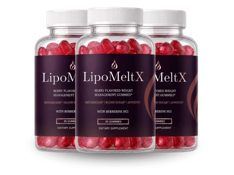 LipoMeltX three-bottle kit, official product photo